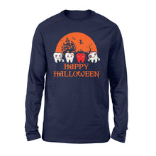 Load image into Gallery viewer, Halloween T shirt Happy Halloween Scary Dental T-Shirt - Standard Long Sleeve