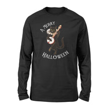 Load image into Gallery viewer, Vintage Black Cat Halloween T Shirt - Standard Long Sleeve