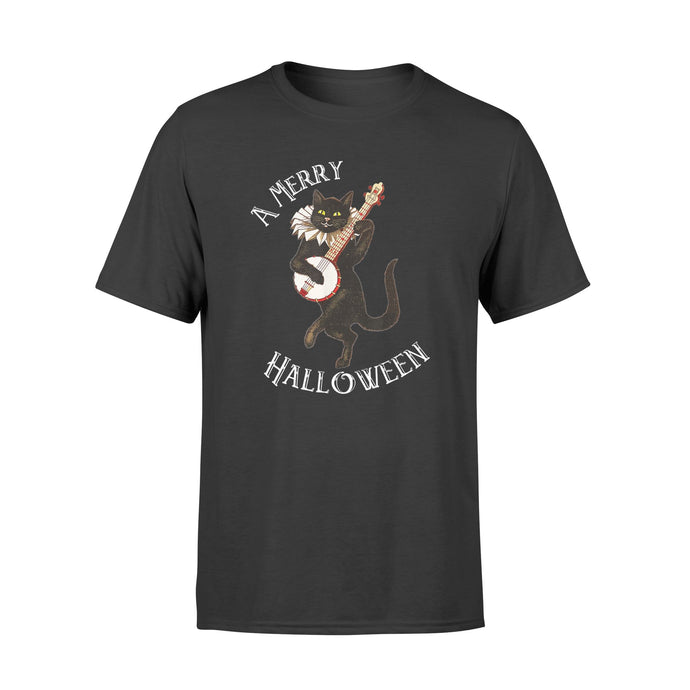 Vintage Black Cat Halloween T Shirt - Standard T-shirt